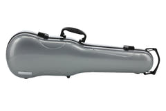 GEWA Formgjutna fiolfodral Air 1.7 - Silver metallic högglans (med sidohandtag)