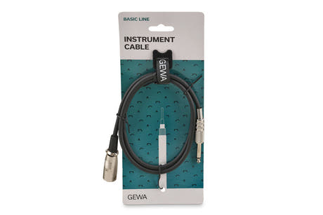 GEWA Basic Line instrumentkabel 1 m, mono-jack till XLR-hane