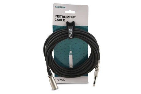 GEWA Basic Line instrumentkabel 6 m, mono-jack till XLR-hane