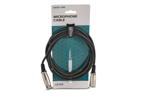 GEWA Basic Line mikrofonkabel 3 m, XLR-hona till XLR-hane