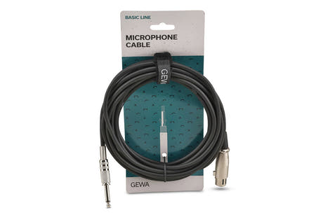 GEWA Basic Line mikrofonkabel 6 m, XLR-hona till mono-jack