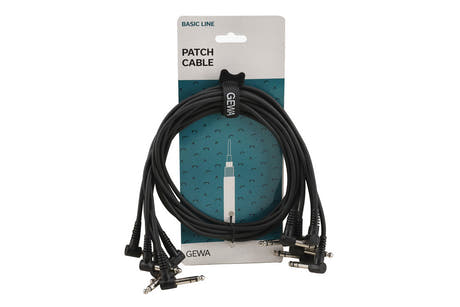 GEWA Basic Line patchkabel 0,9 m, vinklad stereo-jack, 6 st.