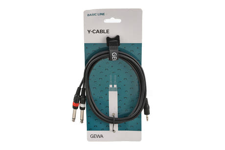 GEWA Basic Line Y-kabel 1,5 m, 3,5 mm minijack till 2 x mono-jack