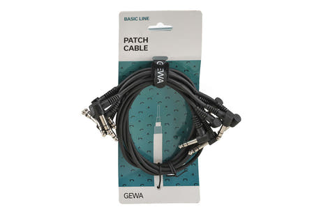 GEWA Basic Line patchkabel 0,6 m, vinklad stereo-jack, 6 st.
