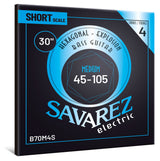 Savarez B70M4S Hexagonal Explosion 4-strängad bas, medium short scale