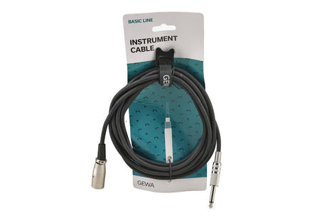 GEWA Basic Line instrumentkabel 3 m, mono-jack till XLR-hane