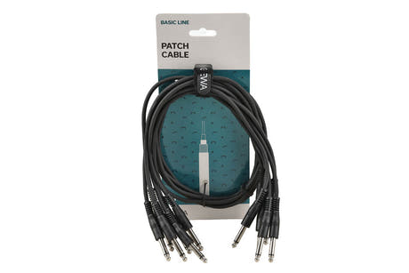 GEWA Basic Line patchkabel 0,9 m, rak mono-jack, 6 st.