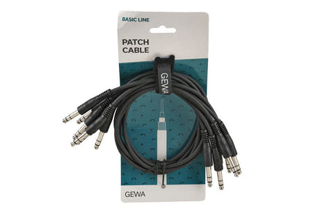 GEWA Basic Line patchkabel 0,6 m, rak stereojack, 6 st.