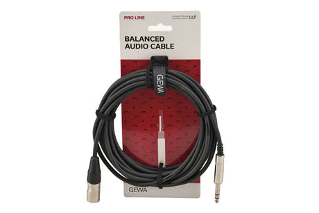 GEWA Pro Line balanserad kabel 6 m, stereo-jack till XLR-hane