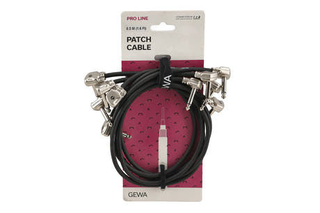 GEWA Pro Line patchkabel 0,5 m, vinklade pancake-kontakter
