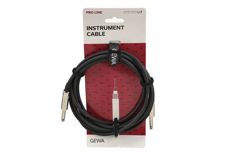 GEWA Pro Line instrumentkabel 3 m, rak jackkontakt