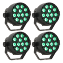 LED Spot Multicolor med fjärrkontroll (12x3W) 4 st. Paket