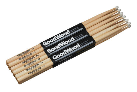 Vater Goodwood 7A trumstockar, hickory andra sortering, nylonspets