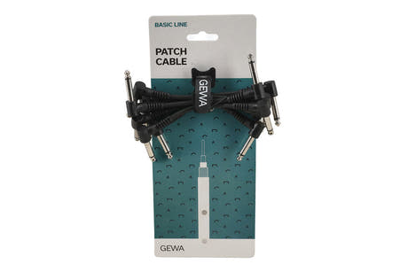 GEWA Basic Line patchkabel 0,1 m, vinklad monojack, 6 st.