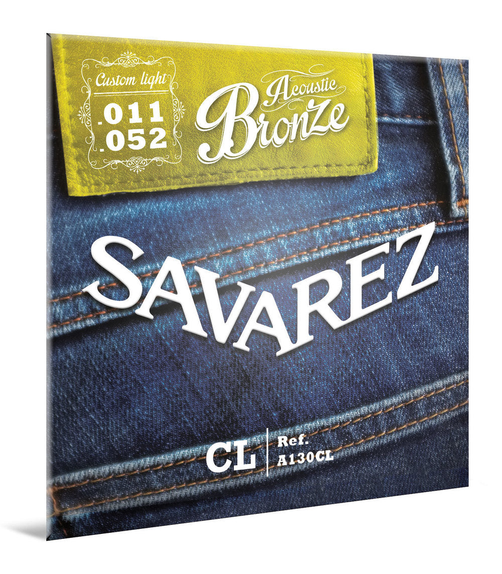 Savarez A130CL Bronze western-gitarrsträngar, custom light .011 till .052