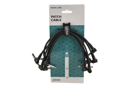 GEWA Basic Line patchkabel 0,3 m, vinklad monojack, 6 st.