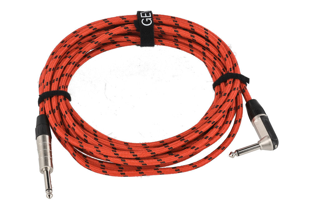GEWA Pro Line instrumentkabel 6 m, rak och vinklad jack