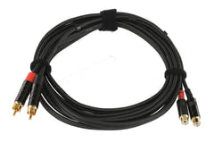 GEWA Pro Line dubbelkabel 3 m, cinch-förlängning