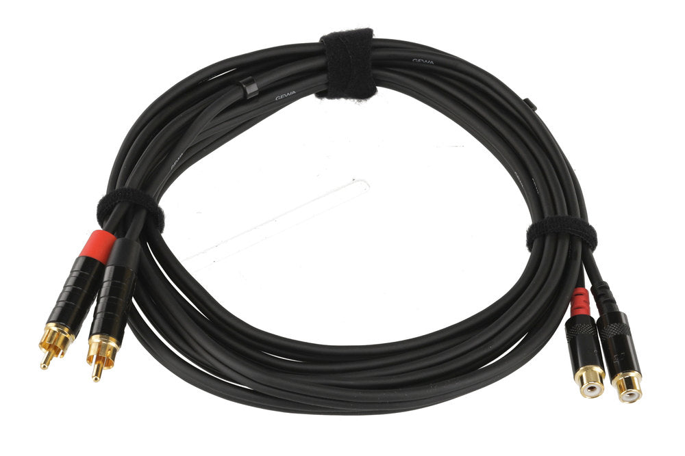 GEWA Pro Line dubbelkabel 3 m, cinch-förlängning