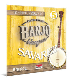 Savarez BN80CL Bluegrass strängar till 5-strängad banjo, custom light