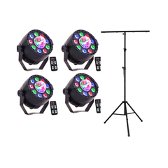 LED PAR-ASTRO 2-i-1 Diskoljus & Perfex Ljusstativ
