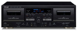 TEAC W-1200 dubbelkassettspelare (svart)