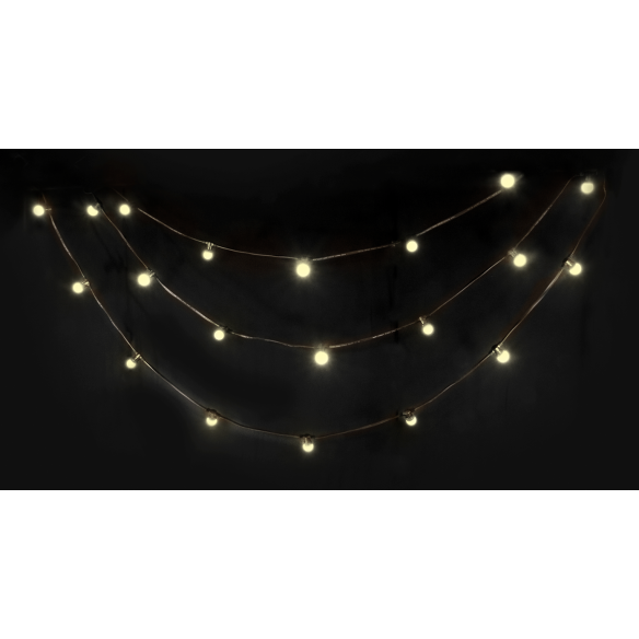 LED-ljuskedja (vit, 10m)