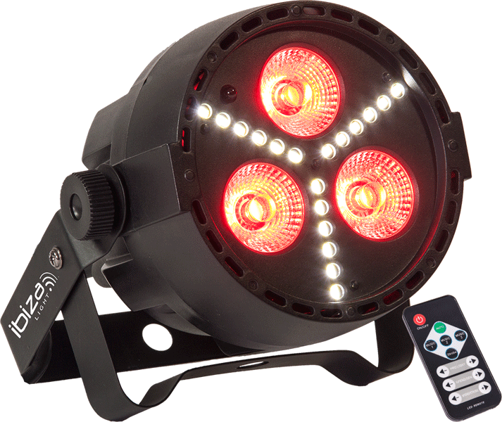 Ibiza LED PAR-lampa RGBW med Strobe (15W)