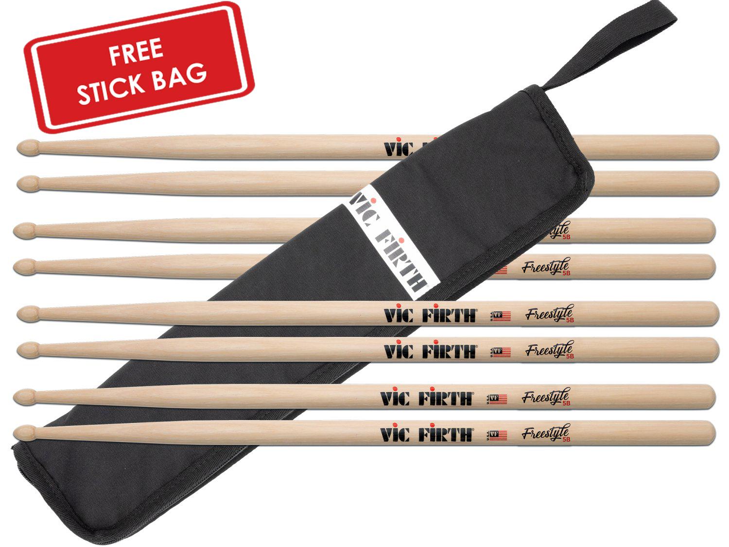 Vic Firth FS5B Freestyle 5B värdepaket