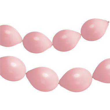 Länkballonger för Garland 8 st. (Matt pulverrosa, 33 cm)