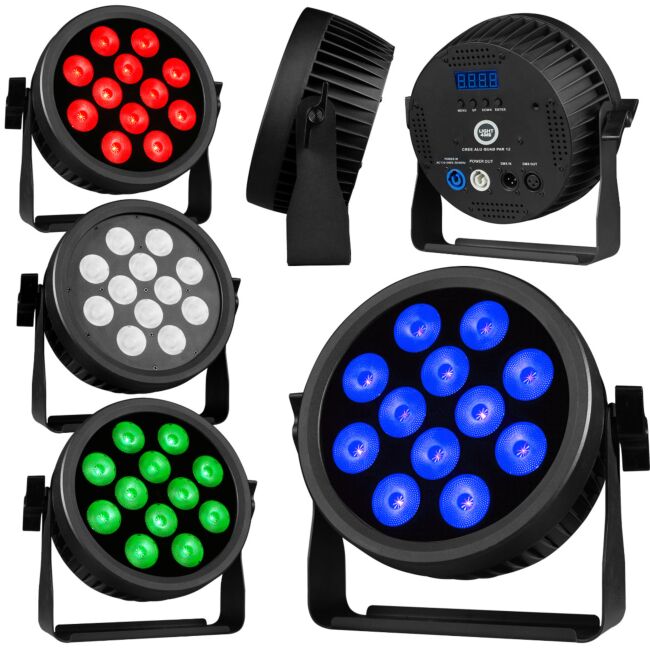 Light4Me Cree Alu Quad Par 12 LED PAR Spotlight 12x12W RGBW