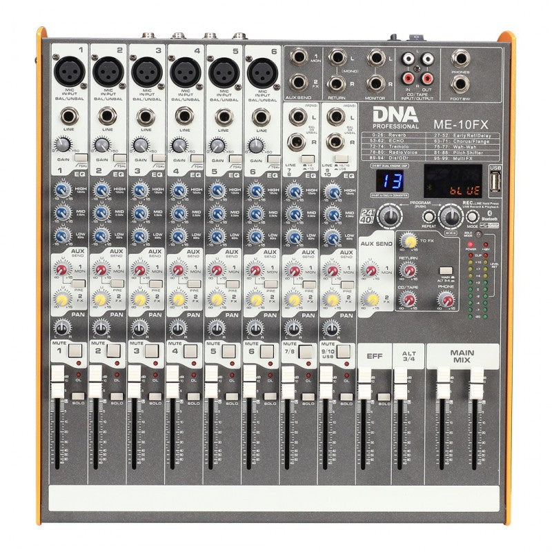 DNA ME-10FX ljudmixer – 10 kanaler USB Bluetooth