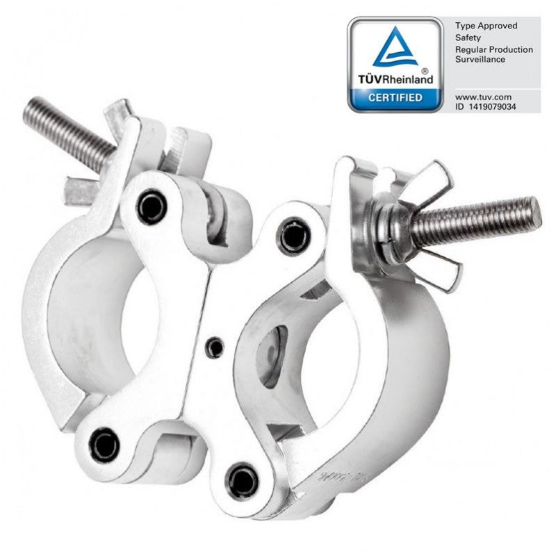 Dubbel clamp, silver (50mm 150kg)