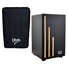 V-TONE Cajon med väska (svart)