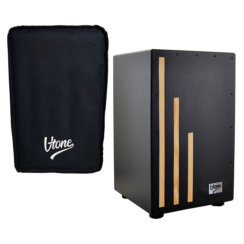 V-TONE Cajon med väska (svart)