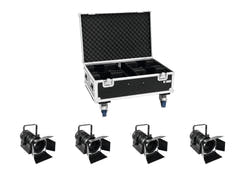 EUROLITE set 4x LED THA-40PC bk + case