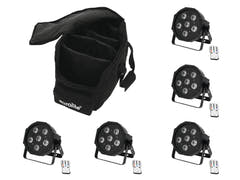 EUROLITE Set 5x LED SLS-603 + mjuk väska