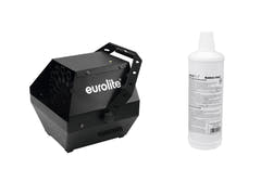 EUROLITE Set B-90 bubbelmaskin svart + bubbelvätska 1l
