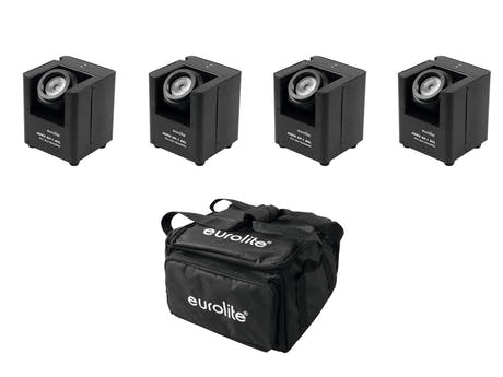 EUROLITE set 4x AKKU UP-1 + SB-4 mjuk väska