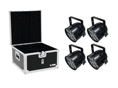 EUROLITE Set 4x LED PAR-56 QCL Short bk + EPS Case