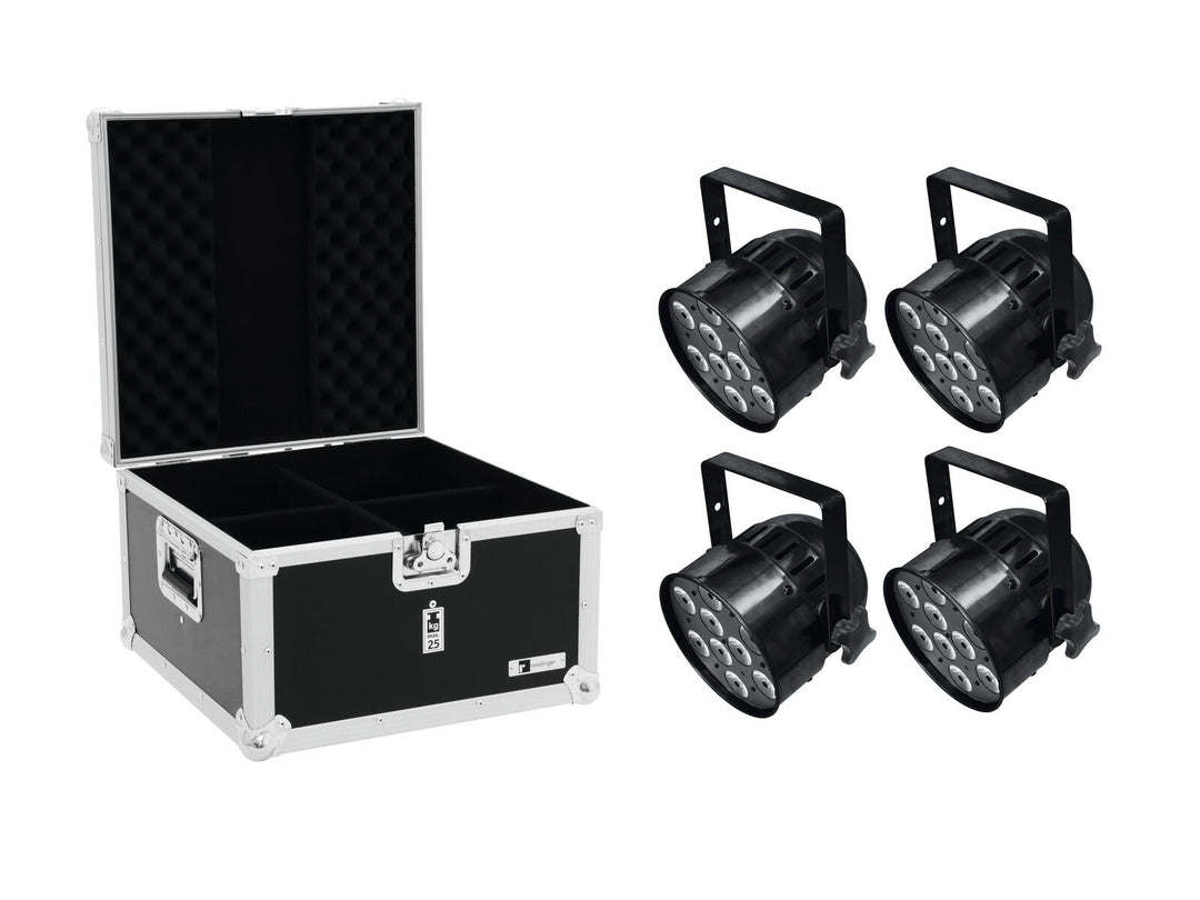 EUROLITE Set 4x LED PAR-56 QCL Short bk + EPS Case