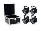 EUROLITE Set 4x LED PAR-56 HCL Short bk + EPS Case