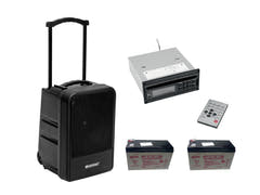 OMNITRONIC Set MOM-10BT4 Modulärt trådlöst PA-system + CD-spelare med USB&SD + 2x batteri