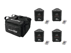 EUROLITE Set med 4x AKKU TL-3 QuickDMX + Soft Bag