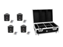 EUROLITE Set 4x AKKU TL-3 TCL QuickDMX + Case med laddningsfunktion
