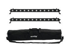 EUROLITE Set 2x LED BAR-12 QCL RGBA + mjuk väska