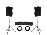 OMNITRONIC Set 2x XKB-212A + Speaker Stand MOVE MK2