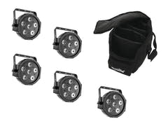 EUROLITE Set 5x LED SLS-6 TCL Spot + mjuk väska
