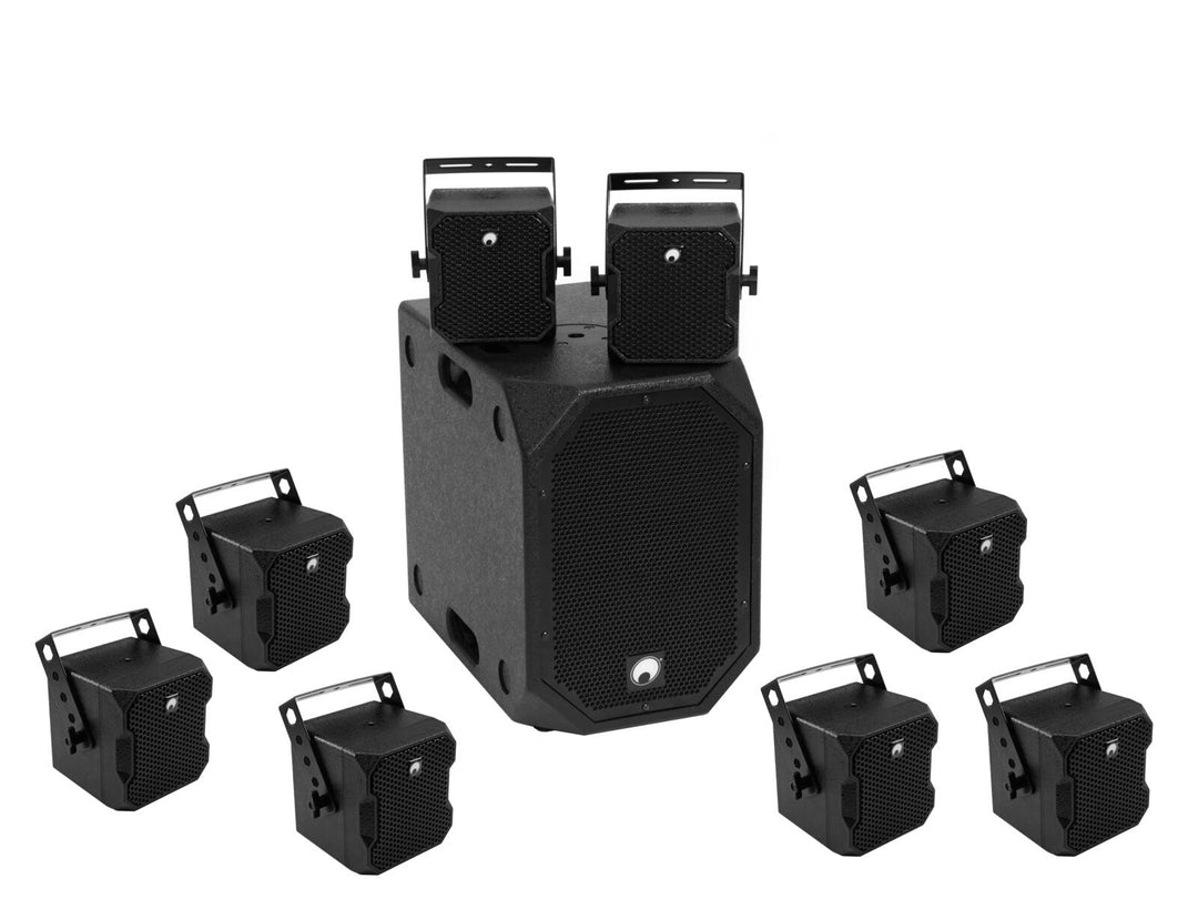 OMNITRONIC set BOB-10A bk + 8x BOB-4 bk