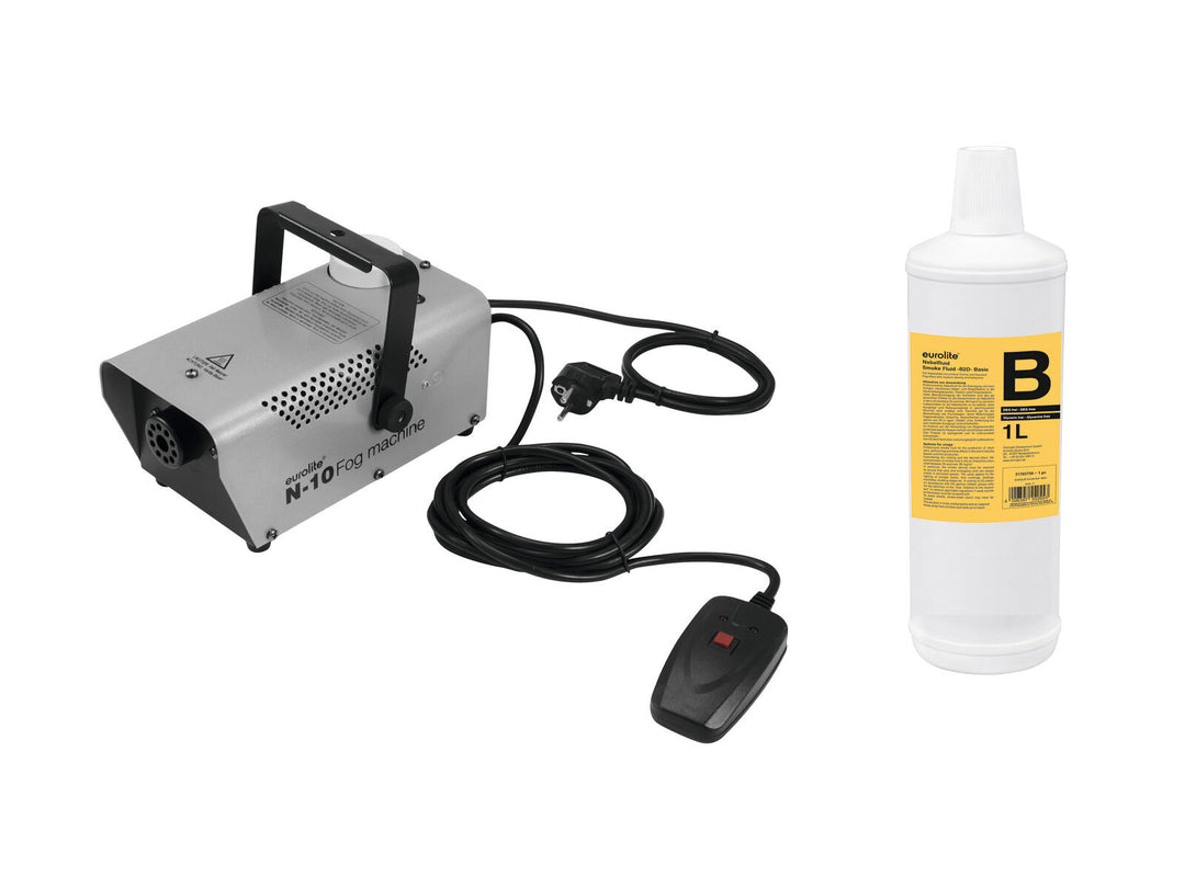 EUROLITE Set N-10 silver + B2D Basic Smoke Fluid 1 l